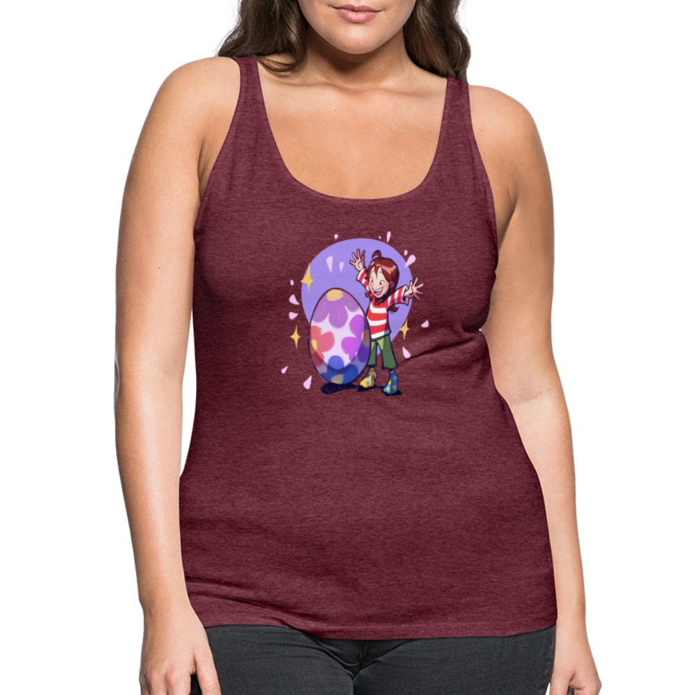 Premium Tank Top - Bordeauxrot meliert
