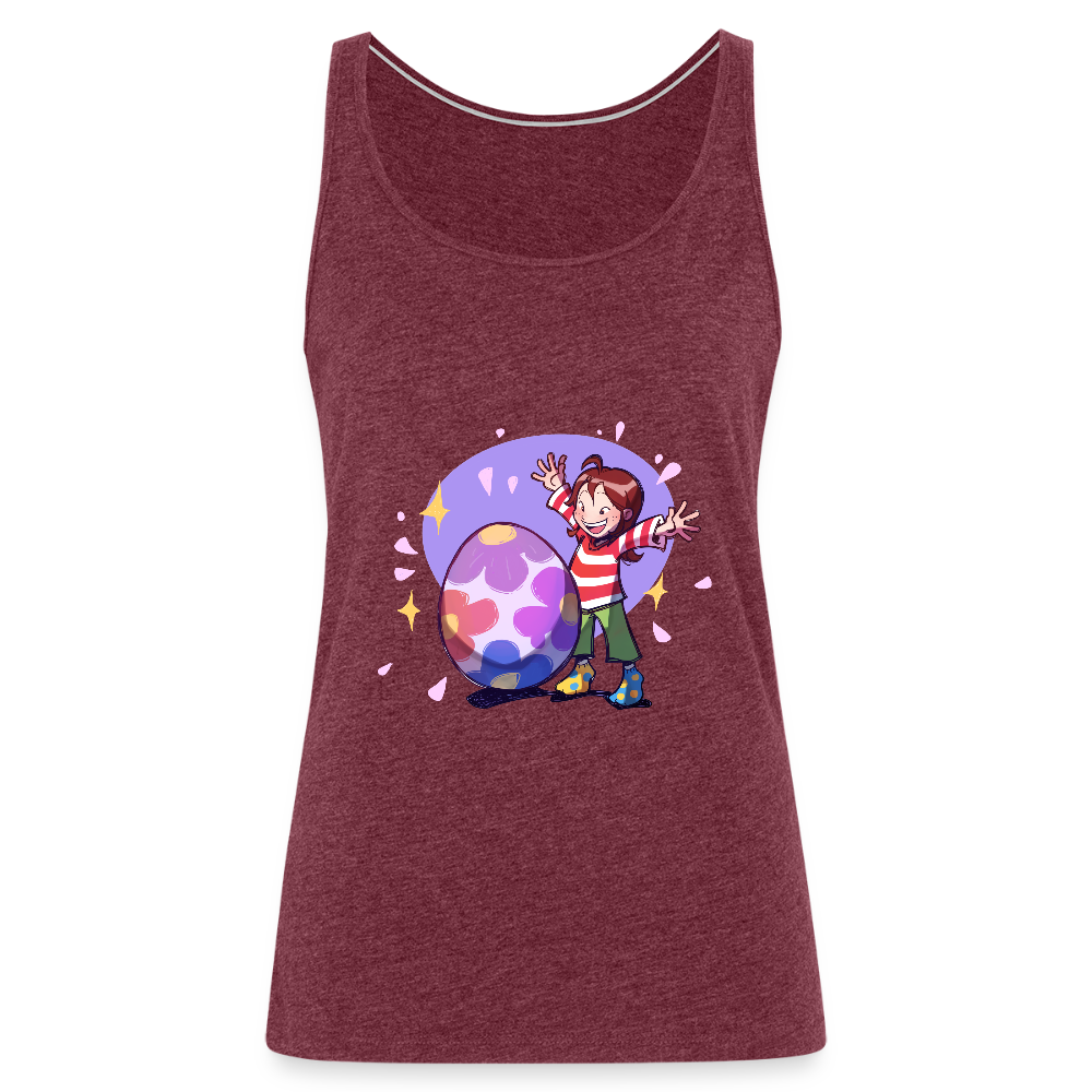 Premium Tank Top - Bordeauxrot meliert