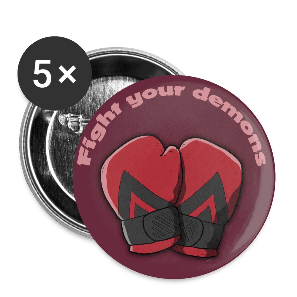 Buttons groß 56 mm (5er Pack) - weiß