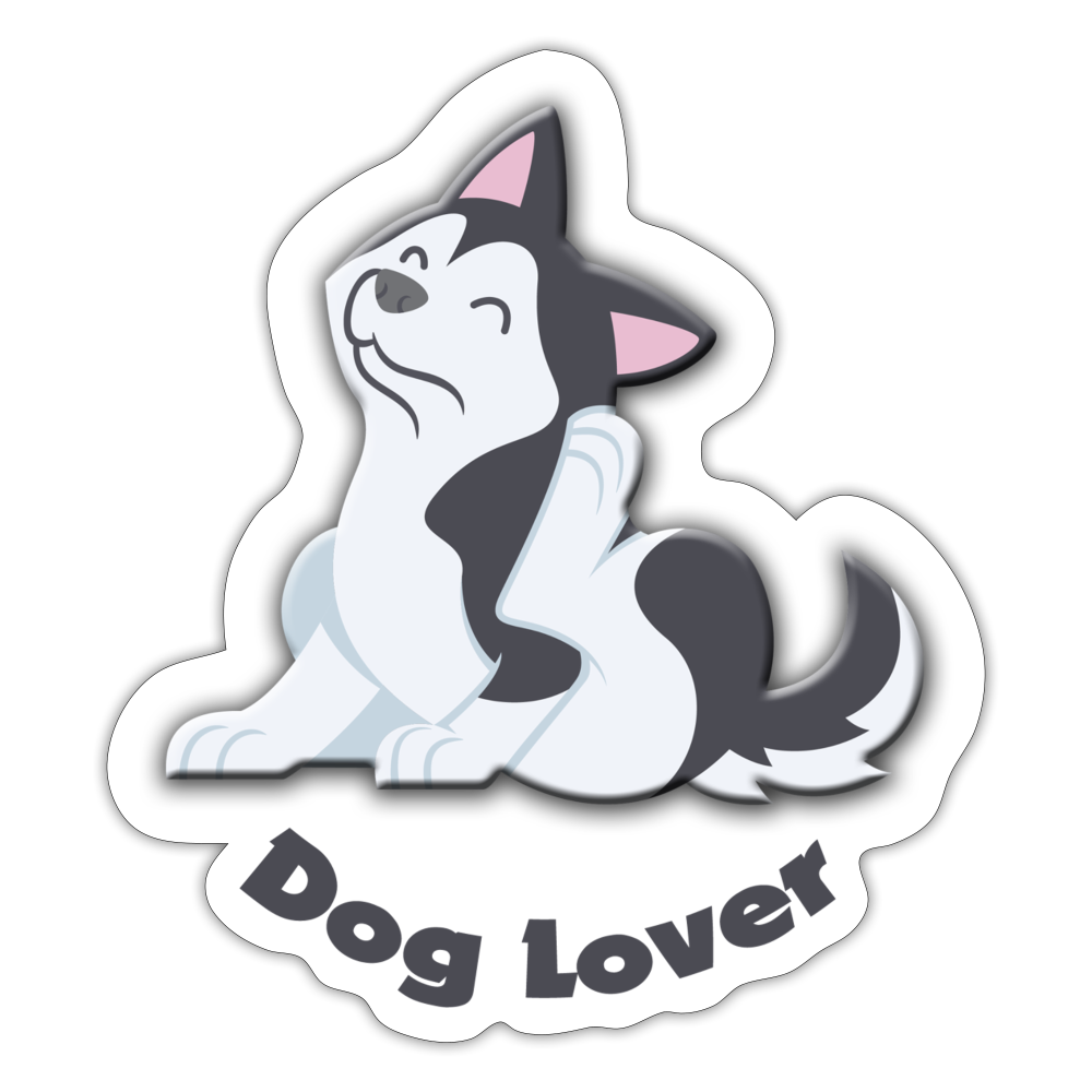 Sticker Dog Lover (transparent) - Mattweiß