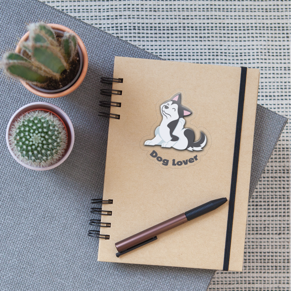Sticker Dog Lover (transparent) - Transparent glänzend