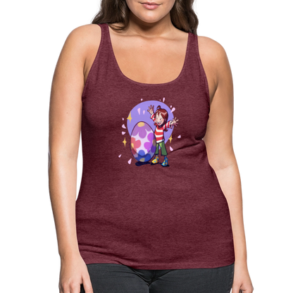 Premium Tank Top - Bordeauxrot meliert