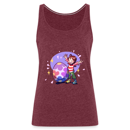 Premium Tank Top - Bordeauxrot meliert