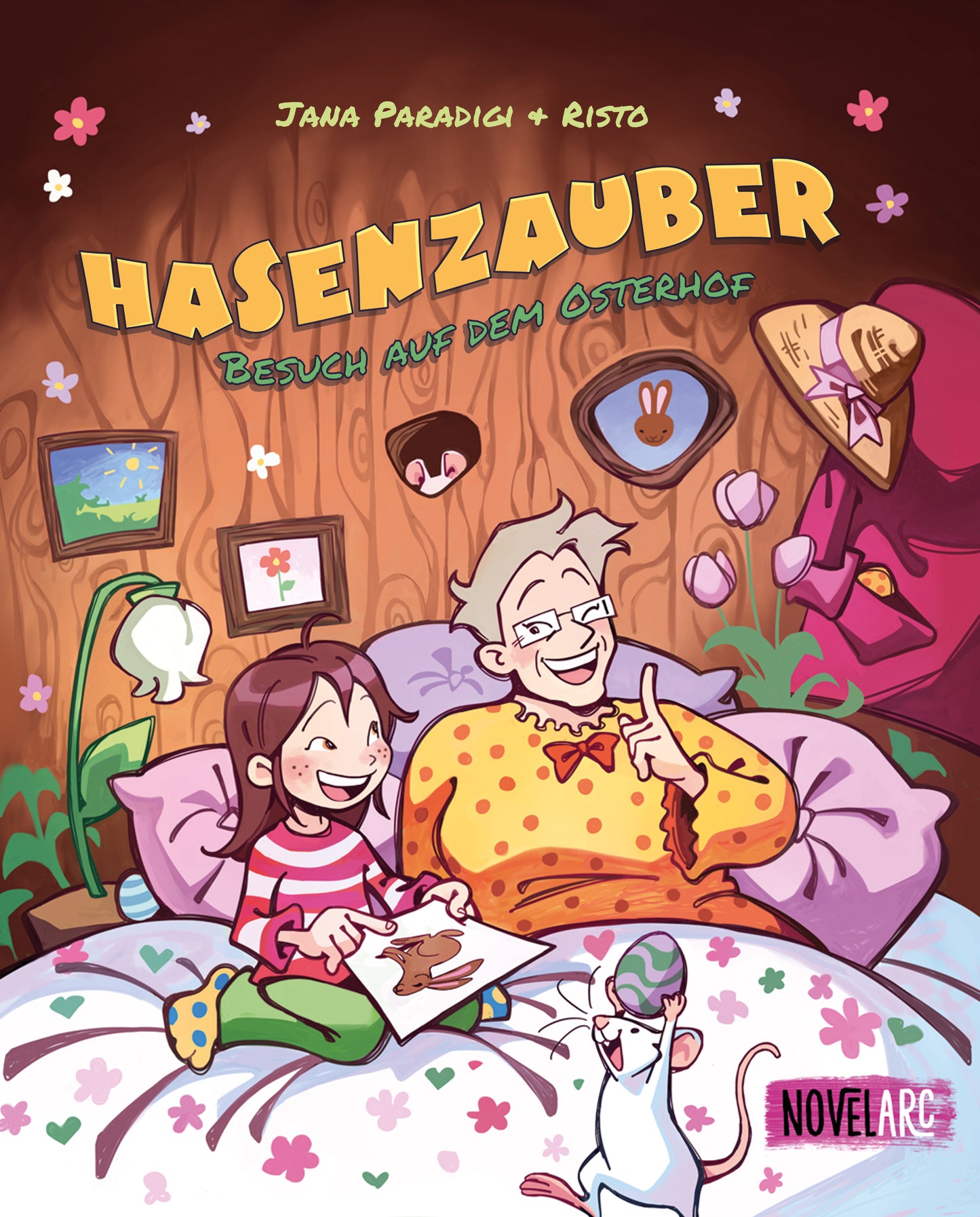 Hasenzauber - Besuch auf dem Osterhof: Ein fantastisches Abenteuer zu Ostern zum Vorlesen ab 4 Jahren mit Seite zum Ausmalen.