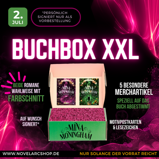 Die exklusive XXL Mina Moningham Buchbox - wahlweise mit Farbschnitt