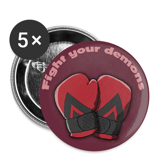 Buttons groß 56 mm (5er Pack) - weiß