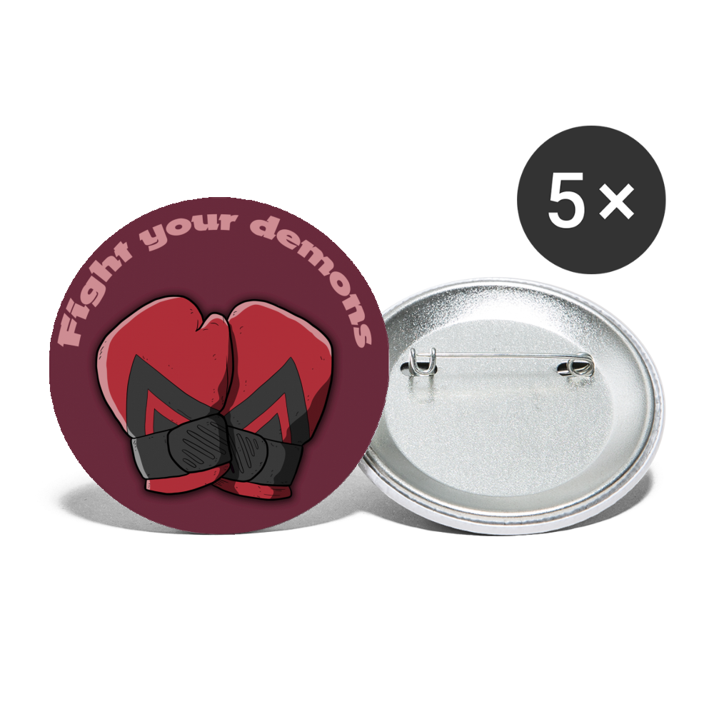 Buttons groß 56 mm (5er Pack) - weiß
