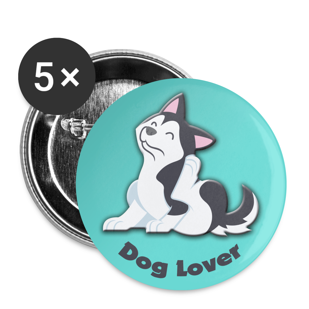 Buttons groß 56 mm (5er Pack) - weiß