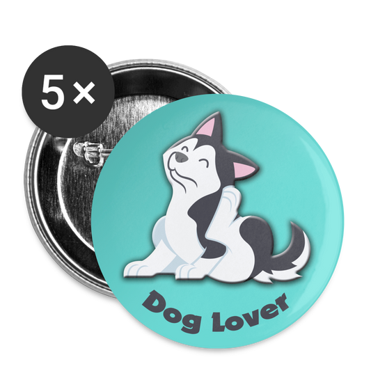 Buttons groß 56 mm (5er Pack) - weiß