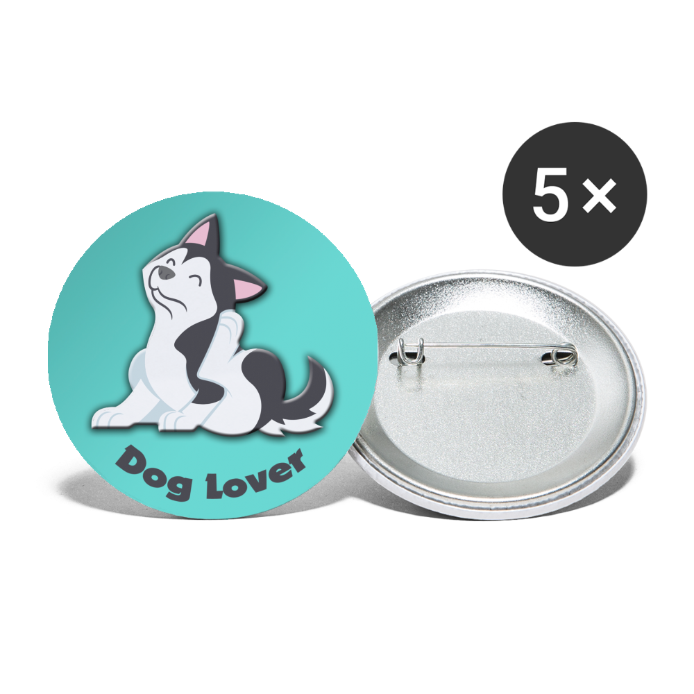 Buttons groß 56 mm (5er Pack) - weiß
