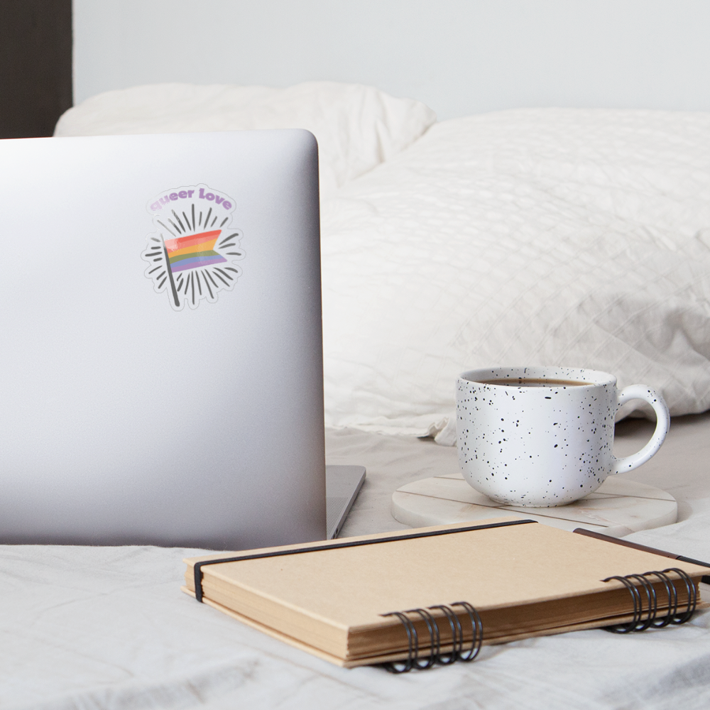 Sticker queer Love (transparent) - Transparent glänzend