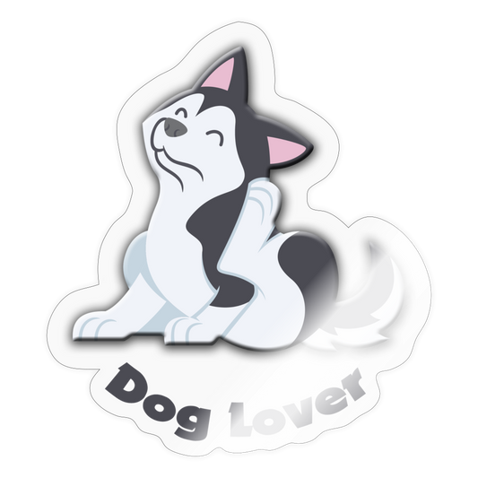 Sticker Dog Lover  (transparent) - Transparent glänzend