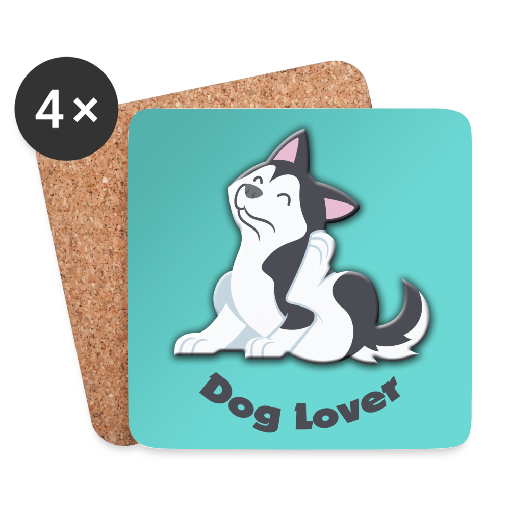 Untersetzer (4er-Set) Dog Lover - weiß